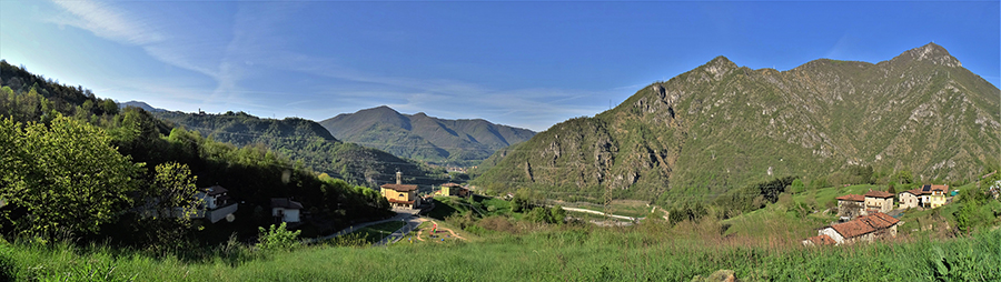 Da Tessi vista su Spino al Brembo , verso la conca di Zogno e il Monte Zucco